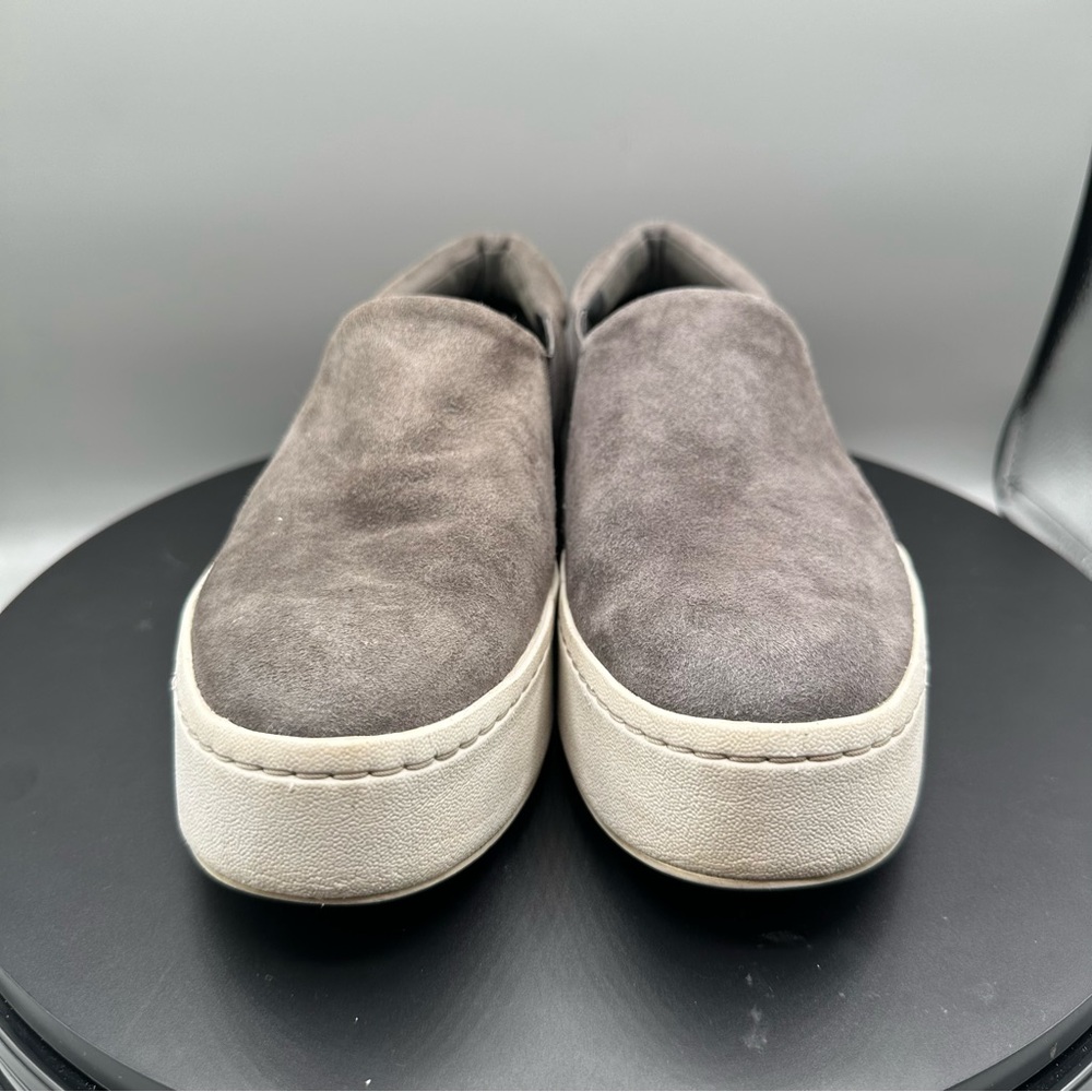 Vince Warren Suede Platform Slip On Sneaker Women 6 Gray - Picture 4 of 10